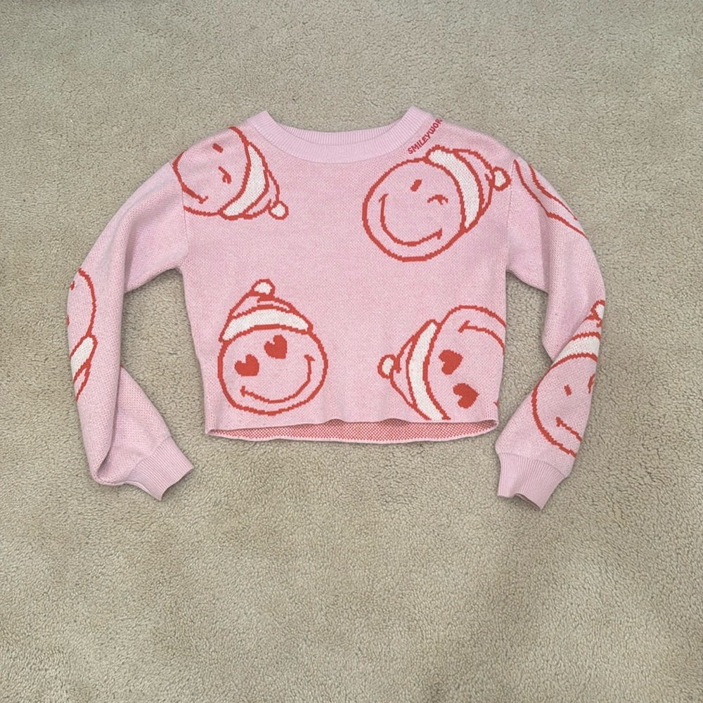 Holiday h&m sweater girls sz 12 14 Emoji